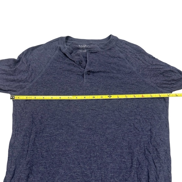 Faherty Long-Sleeve Cloud Henley - Baltic Navy Heather - Picture 8 of 9